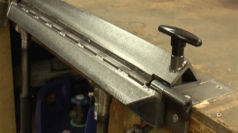 homemade diy sheet metal brake|home made sheet metal folder.